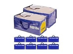 10 Pack Waterproof Moving Storage Bags, 100 lbs 95L