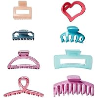 Scunci by Conair 8 piece claw clips set - claw clips for thick hair - hair accessories for women - Pastel Colors