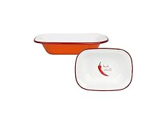 Talking Tables Enamelware Chilli Themed Orange Serving Dish 
