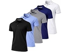 5Pk Mens S/S Performance Polo
