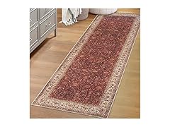 Superior Boho Floral Medallion Washable Runner Rug