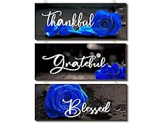 6 PC Grateful Rose Wooden Wall Decor