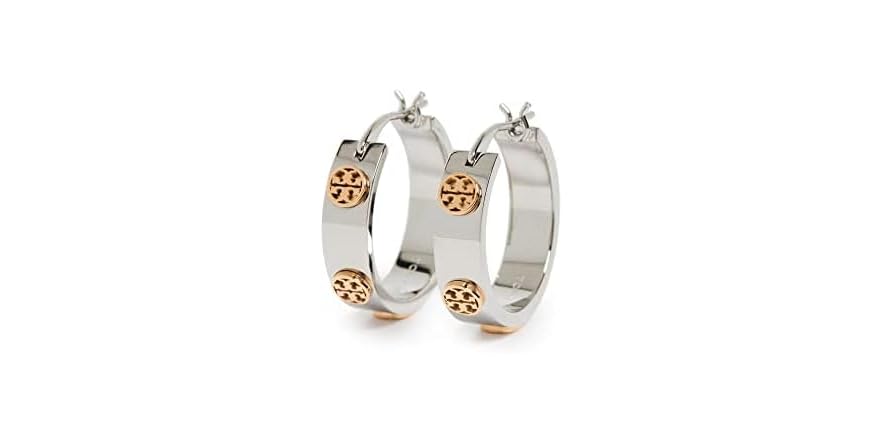 Tory Burch Women's Miller Stud Hoop Earrings