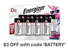 (8 PACK) Energizer MAX D Alkaline Batteries