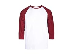 TOP PRO Men Sleeve Casual Raglan Jersey Tee Shirt