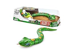 Slithering Snake Robotic Light Up Reptile Toy that Moves (Green)