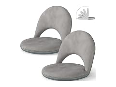 SwemDec Grey 2Pcs Folding Floor Chair