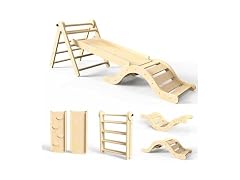 doowroodni 7-in-1 Pikler Triangle Climb