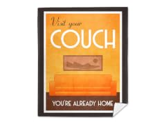 The Couch is Closer Mink Fleece Blanket