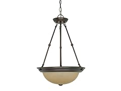 3-Light 15" Pendant, Mahogany Bronze