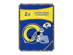 LA Rams 2X Super Bowl Champs Blanket
