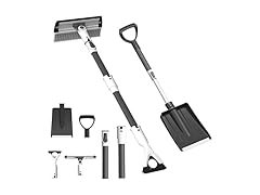 Eakertte W0095 3-in-1 Extendable Car Snow Shovel