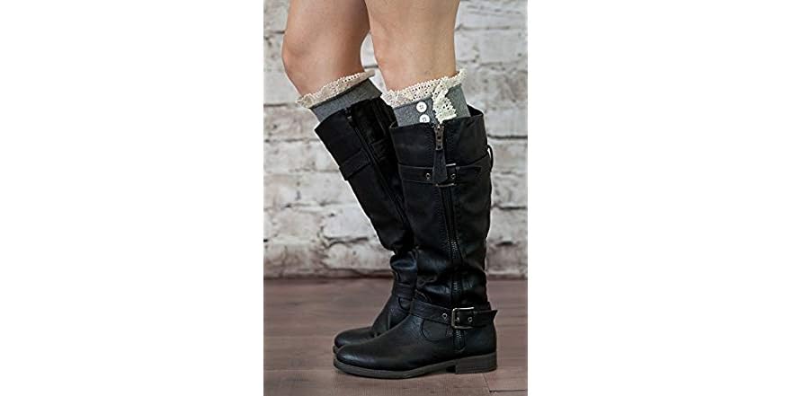 Boot Socks For Women Knee High The Original Button Boot Socks With Lace Trim Boutique Socks By Modern Boho Aqua One Size In | Whizz 935e7a06 Ca2b 4ddf A94d 320834cbcb3b_1 Lace Trim