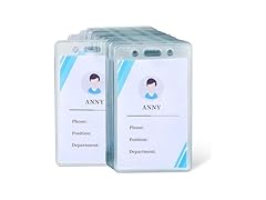 Amazon Basics Clear Name ID Badge Holder Vertical