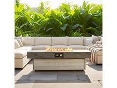 48 in. Rectangle Metal Outdoor Fire Pit Table