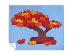 "Fall...ing Cats Bonsai" Mink Fleece Blanket