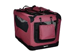 Amazon Basics Folding Portable Soft Pet Dog Crate, Red