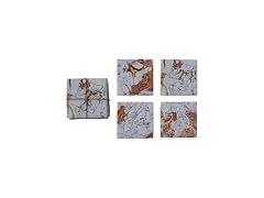Bloomingville Stone Coaster Set, Multicolor