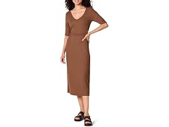 Amazon Essentials Women Fine Rib Side Detail Dress