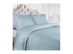Superior 400 Thread Count Cotton Stripe 3 Piece Duvet Cover Set
