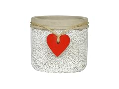 GROWSCAPE Heart Pot Planter Whitewash