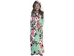 21KIDS Girls Floral Maxi Dress