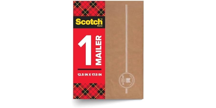 Scotch Curbside Recyclable Padded Mailers, 50 Pack