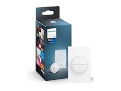 Philips Hue Wall Tap Dial Light Switch, Portable, White - 1 Pack