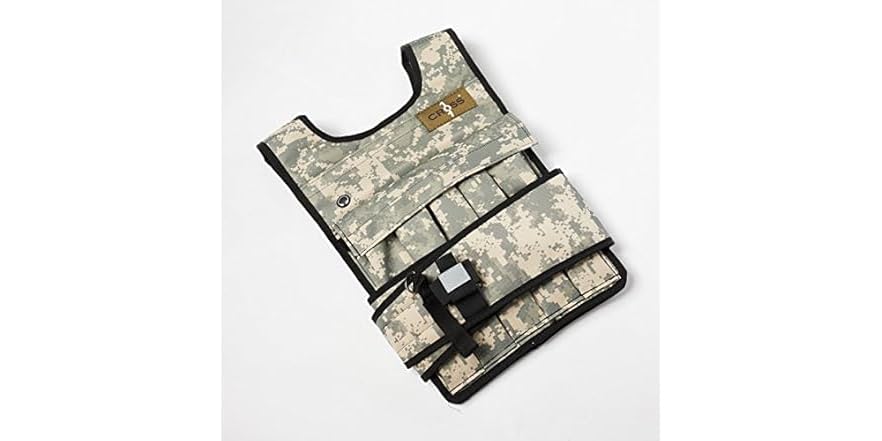 $22.99: CROSS101 Adjustable Weighted Vest with Shoulder Pads (40lbs) at Woot!