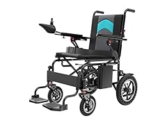 Electric Wheelchairs for Adults Lightweight 38lbs, Foldable Motorized Wheelchair for Seniors, 15 Miles Long Travel Range, All Terrain Portable Power Wheelchair Support 350 lbs(18.5 Inch Wide Seat) (Open Box)