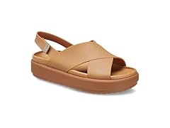 Crocs Brooklyn Luxe Womens Cross Strap Tan
