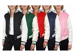Womens Heavyweight Hooded Varsity Jacket