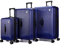 Tucci Linea 3-Piece Expandable Hardside Spinner Luggage Set