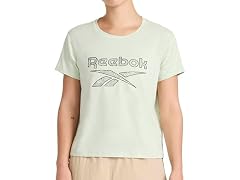 Reebok Womens Topographic Lines Graphic Crewneck Tee