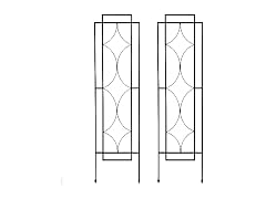 Sunnydaze 2-Piece Chic Diamonds Garden Trellis for Climbing Plants
