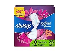 Always Radiant Feminine Pads For Women, Size 2
