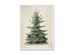 Huabsad Vintage Christmas Tree Wall Art
