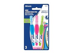 BAZIC Metal Tip Mini Correction Pen, 3ml (Pack of 3)