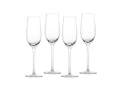 Fortessa Gala Glass, 9 Ounce Champagne Flute (Set of 4), Clear