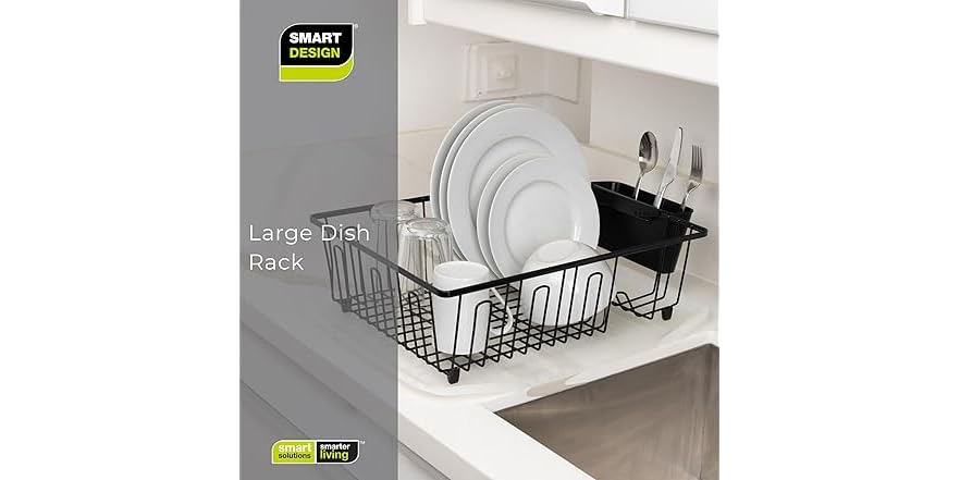 Smart Design Dish Drainer Rack Large