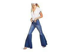 Free People Float On Flare Jeans Jericho, Blue, 29