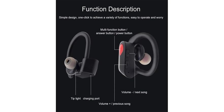 5.0 TWS Wireless Earphones Stereo Sound