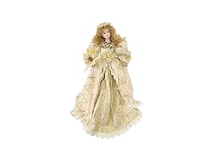 Santa's Workshop Cream Angel Tree Topper Beige
