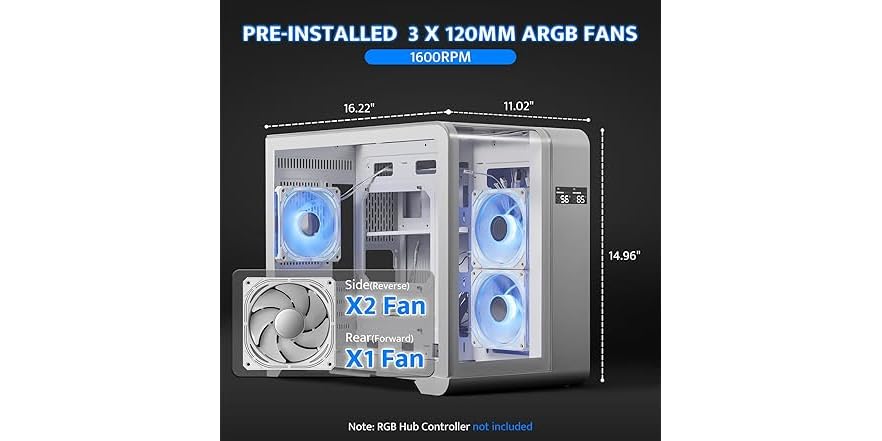 darkFlash MATX Gaming PC Case
