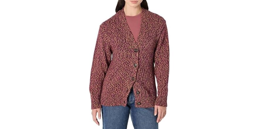 Amazon Essentials Women Oversized-Fit Multi-Color Heavyweight Cardigan