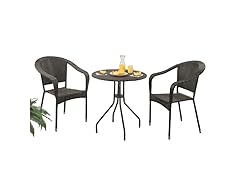 Odette Outdoor 3-piece Bistro Set