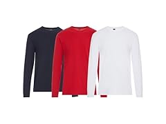 (3Pk) Men's Long Sleeve T-Shirt (S-3XL)
