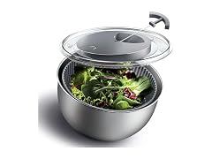 COOK WITH COLOR Stainless Steel Salad Spinner - 5 Q