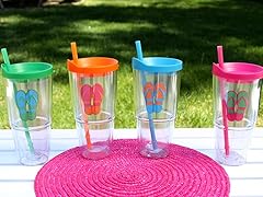 Insulated Tumbler Lid/Straw Set of 4