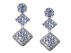 SS Tanzanite Triple Drop Earrings